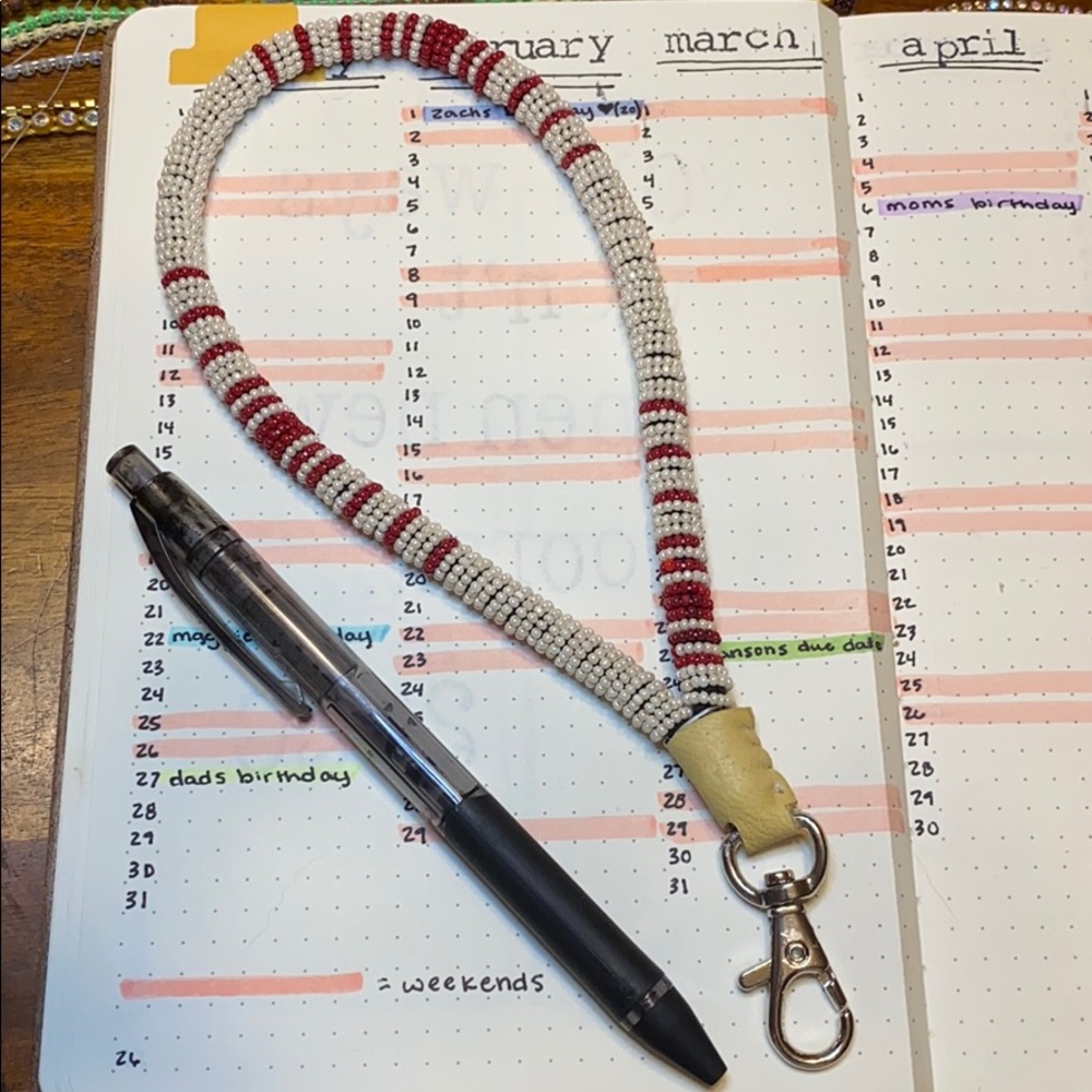 Handmade beaded keychain